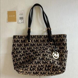 Michael Kors Black Monogram Tote